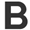 icon of a black uppercase letter B.