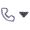 icon, a phone with a drop-down arrow next to it.