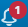 Icon: a bell with a 1 to indicate 1 unread message.