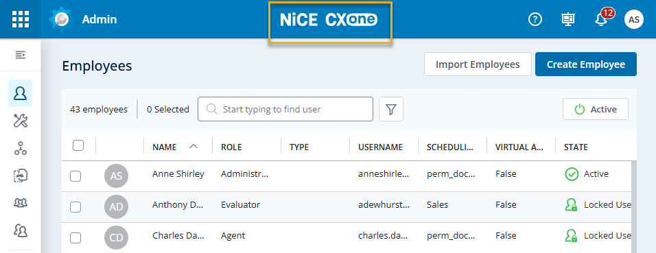 Example of the name and logo update in the platform.